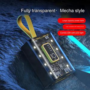 HDL OEM/ODM Hot 20000mAh Punk Style Transparent Power Bank Lanyard Portable Phone with LED Light for <b>iphone</b> - Product Image 6