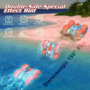 Coche de Acrobacias Anfibio de Doble Cara con <span class=keywords><strong>Control</strong></span> Remoto de 2.4G y Escala 1/24, Giro de 360 Grados, Conducción Todoterreno, Juguete de Radiocontrol - Product Image 2