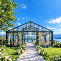 BLVE Orangerie, Serre, Véranda, Jardin d'hiver en fer forgé et acier galvanisé pour mariages en extérieur