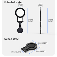 Support de téléphone magnétique pliable pour vlog, diffusion en direct, photographie en extérieur, rotation à 360°, support réglable en alliage d'aluminium pour iPhone
