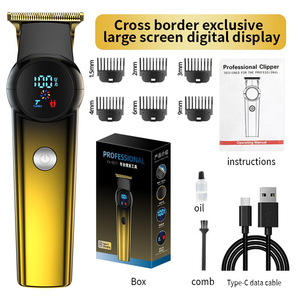 Cortadora de Pelo Eléctrica Recargable <span class=keywords><strong>Profesional</strong></span> con Pantalla Digital, Cuchillas de Acero Inoxidable, Resistente al Agua, para Barberías - Product Image 5