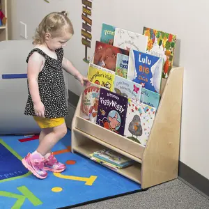 Montessori kitaplık ahşap raflar çocuklar tek taraflı kitaplık huş kontrplak ahşap kütüphane kitaplık çocuklar kitap dergi rafı