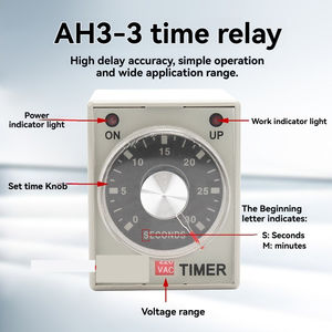 WZOODQ relè a tempo di AH3-3 con manopola a relè di ritardo con <span class=keywords><strong>Timer</strong></span> a relè di ritardo AC220V DC24V - Product Image 3