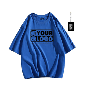 Le etichette gratuite stampano su misura il tuo Design o logo con mezze maniche a tracolla magliette Hip-hop con 200gsm 7oz cotone 100% - Product Image 1