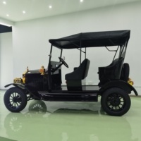 Voiture de golf électrique 6 places CE avec batterie 48V et moteur AC 5 kW, style vintage