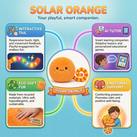 Warme Orange Elektrische Sprechende Plüschpuppe KI-Interaktives Tierspielzeug für Kinder Geschenk Gute-Nacht-Geschichten 2026 Neuerscheinung Premium