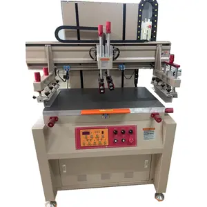 Impressora de tela plana a vácuo pneumática semiautomática, máquina de serigrafia para sacos de papel e filme, placas de pvc