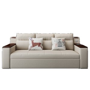 Solid Wood <b>Folding</b> <b>Sofa</b> Bed Dual Purpose Multifunctional Fabric Couch With Storage Washable Cover For Small Living Room - Product Image 5