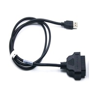 Câble OBD2 16 broches femelle vers USB, 1 mètre, convertisseur OBD, câble d'alimentation et de charge pour GPS automobile 12V