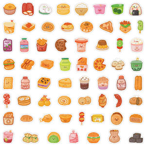 สติกเกอร์ลายการ์ตูนสไตล์อาหาร 60 ชิ้น สำหรับตกแต่งสมุดโน้ต เคสมือถือ กระเป๋าเดินทาง วัสดุสติกเกอร์ ขายส่ง ผลิตในประเทศจีน - Product Image 5