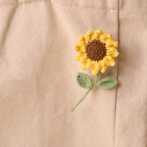 Hand Woven Sunflower Brooch Yarn Material <b>Wedding</b> <b>Accessory</b> Fashion Jewelry - Product Image 3