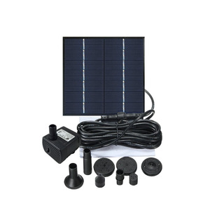 Solar Lotus Fountain <b>Light</b> With Solar Panel 8MM Outlet LED Water Resistant For Garden Pond Decor - Product Image 4