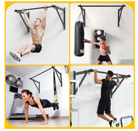Barre de traction murale en métal robuste FDFIT HR-9633, capacité de charge de 500 lb, usage domestique unisexe, entraînement de force multi-prise