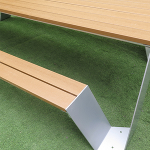 Commercial Outdoor Patio Wood Outdoor <strong>Table</strong> <strong>Set</strong> Street Wooden Outdoor <strong>Table</strong> <strong>Bench</strong> <strong>Set</strong> - Product Image 3