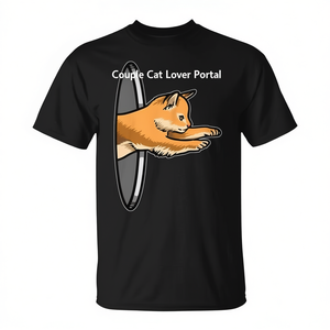 Camiseta con diseño de gatos para parejas, para él y para ella - Product Image 2
