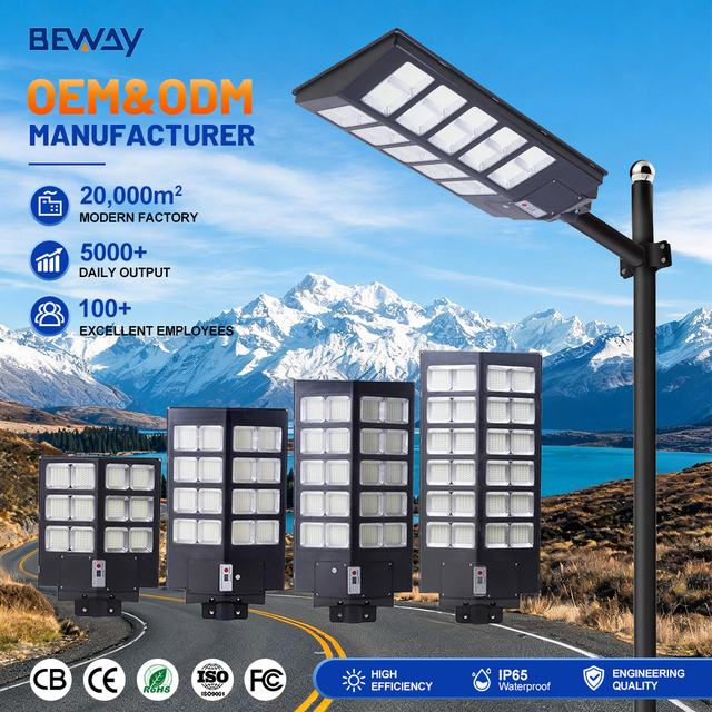 Country Road IP65 Waterproof Outdoor StreetLight ABS 500w 1000w 1500w 2000w Integrated All in One LED Solar Street Light