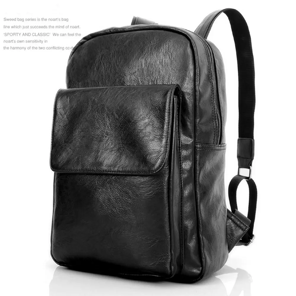 High Quality Waterproof Anti Theft Outdoor Travel Backpacks Men Business Leather Laptop Notebook Computer Bag Backpack