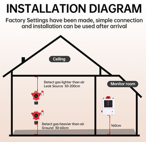 Detector de Fugas de Gas Fijo GTYQ-DR900, Sensor de Combustión Catalítica Comercial para CH4, H2, C2H2, 100% LEL, para Estaciones de Gas Licuado - Product Image 4