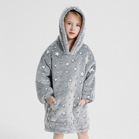 Couverture surdimensionnée Sherpa Flanelle Tv Wearable Blanket Sweatshirt Blanket With Giant Hood Pocket and Sleeves for Adult Blanket Hoodie