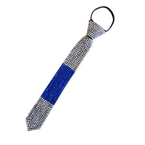 Rhinestone <b>Ties</b> Color Blocking Rayon DIY Decorative <b>Tie</b> For Men And Women Casual Wear - Product Image 4