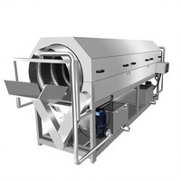 Geavanceerde automatische roterende trommel van roestvrij staal 304 voor het reinigen van pistachen, fruit en aardappelchips, variabel instelbaar.