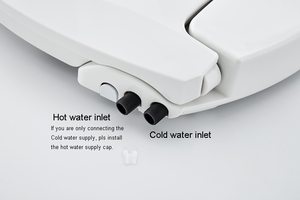 Abattant de toilette avec bidet à eau chaude et froide de forme ronde - Product Image 6