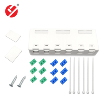 LIYUAN LY-SB75-6P Caja de Montaje en Superficie/Pared de 1 Puerto RJ45/RJ11 Blanca de PC/ABS, Carcasa Vacía para Keystone Jack, Redes Cat5e/Cat6