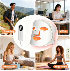 <span class=keywords><strong>Masque</strong></span> facial en silicone LED infrarouge rouge le plus vendu 2026 pour photothérapie, portable pour usage domestique - Product Image 5