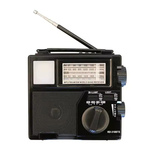 Radio Portátil LED con Iluminación, Bandas AM/FM, Batería AA Desmontable, Apta para Exteriores - Product Image 1