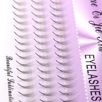 Cils en éventail pré-faits 6D faits à la main, 3 rangées par boîte, épaisseur 0,07 mm, courbure C, longueur 8-13 mm, matière PBT soyeuse, cils individuels
