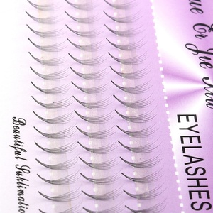 ขนตาปลอม6D แบบพัดลม3เส้นต่อกล่องความหนา0.07มม. C Curl ความยาว8-13มม. วัสดุผ้าไหม PBT - Product Image 4