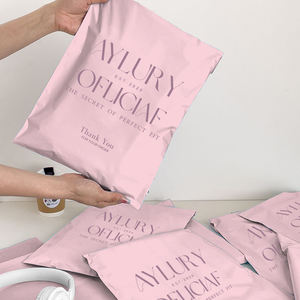 Пластиковые почтовые пакеты для одежды с логотипом на заказ, розовые, для экспресс-доставки - Product Image 1