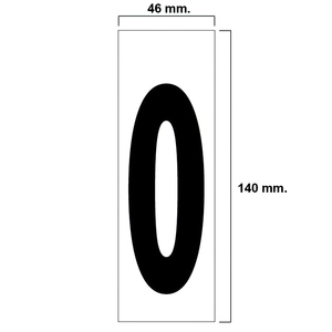 Numero Adesivo 46x140 mm. No. 0 - Product Image 2