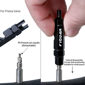 Outil de réparation multifonctionnel 3 en 1 direct usine pour vélo de route, clé à valve en aluminium pour pneus de vélo, clé à noyau de valve AV/FV - Product Image 5