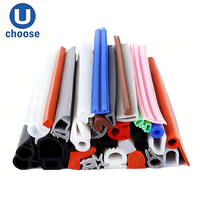 Profilé d'extrusion en caoutchouc silicone coloré sur mesure, forme en U ou en D, bande d'étanchéité, protection contre les intempéries pour porte et fenêtre