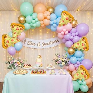 Pizza Slice Foil <b>Balloons</b>, Shiny Metallic <b>Balloons</b> for Pizza Night & Food Festival Party <b>Decor</b> - Product Image 4