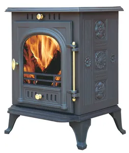 熱い販売鋳鉄ストーブ本物の火暖炉薪ストーブ薪ストーブマルチフューエルデフラCE承認