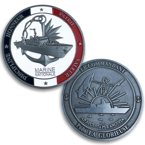 Antique tin mạ 3D mềm men Kẽm hợp kim kim loại đồng xu tùy chỉnh pháp kỷ luật honneur kỷ niệm tiền xu thiết kế riêng của bạn Logo - Product Image 1