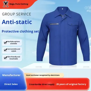 <span class=keywords><strong>Traje</strong></span> <span class=keywords><strong>de</strong></span> Trabajo <span class=keywords><strong>de</strong></span> Alta Visibilidad para <span class=keywords><strong>Hombre</strong></span>, Transpirable y Antiestático, <span class=keywords><strong>de</strong></span> Poliéster, para Electricistas y Soldadores, Protección Laboral Antiescaldaduras, Nuevo para Otoño - Product Image 5