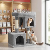 Arbre à chat moderne en carton et maison pour chat combinés, poteaux à gratter en sisal, étagère-lit pour chats de grande taille, modèle MX86, vente en gros