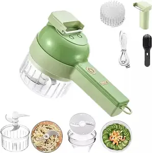 Vendita calda 4 In 1 portatile portatile elettrico trivellatore per alimenti Set multifunzione Mini USB Dicer per cucina