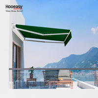 Auvents rétractables à bras articulés en aluminium Hooeasy pour balcon de jardin extérieur, protection solaire et ombrage