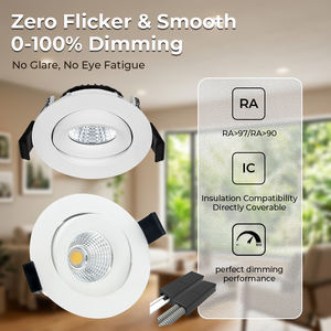Downlights ajustables à LED 8W 10W Dali <span class=keywords><strong>Spot</strong></span> encastré au plafond à 36 degrés d'inclinaison Dimmable Led Downlight - Product Image 1