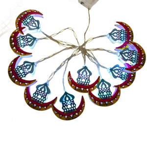 Muslim Lights Moon Star Hanging Pendant Ramadan Decorations Led Curtain Light Home String Light Decorations for EID <strong>Kareen</strong> Party - Product Image 1