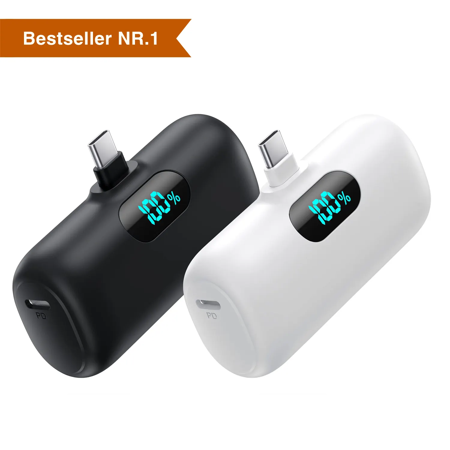 2024 nouveau chargeur Portable Mini Capsule Power Bank 5000mAh avec fonction de charge pour iPhone et autres appareils