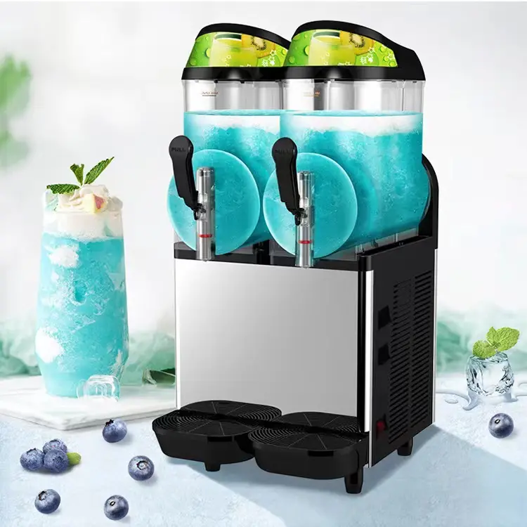 Wholesale 2/3/4 tank ice slush Slushie tea puppies machine commercial compressor Snow Melting Machine china