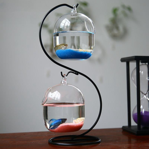 Acuario Colgante de Cristal para Peces, Florero Esférico de Cristal para Plantas, Pecera para Peces Betta, Acuarios - Product Image 3