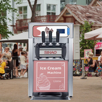 Nouvelle machine à glace molle en acier inoxydable de qualité alimentaire 1200W, deux saveurs pour lait, noix, yaourt, fruits, gelato - Offre Flash