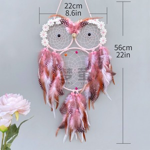 <span class=keywords><strong>Owl</strong></span> Dream Catcher với ánh sáng cho trẻ em gái phòng ngủ trang trí nội thất đầy màu sắc lông dreamcatchers handmade thủ công mỹ nghệ treo - Product Image 6