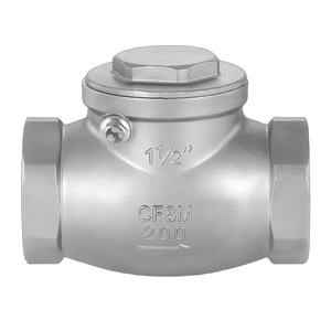 304 Stainless Steel Manual Swing <strong>Check</strong> <strong>Valve</strong> Internal Threaded Horizontal One-Way <strong>Valve</strong> for Water - Product Image 1